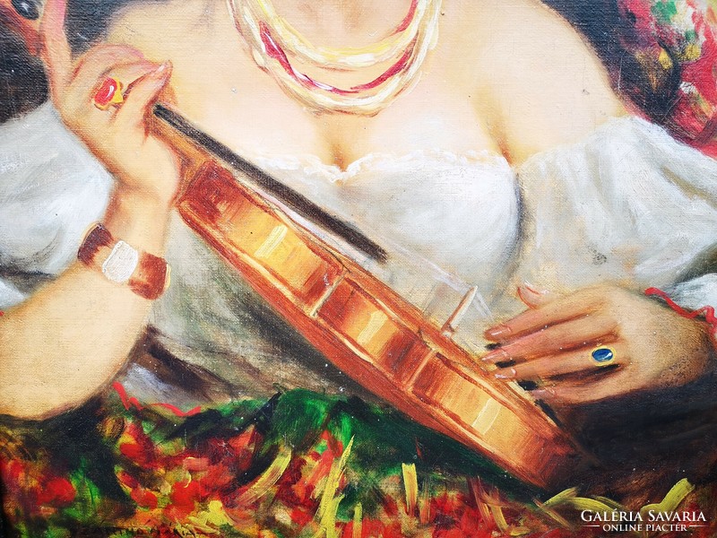 Szánthó Mária - Cigánylány hegedűvel
