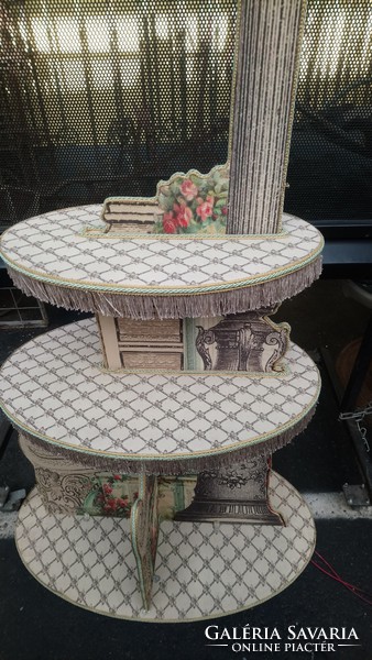 Beautiful wallpapered wooden pedestal, apartment or shop, perhaps for film equipment 190 cm * 80 cm