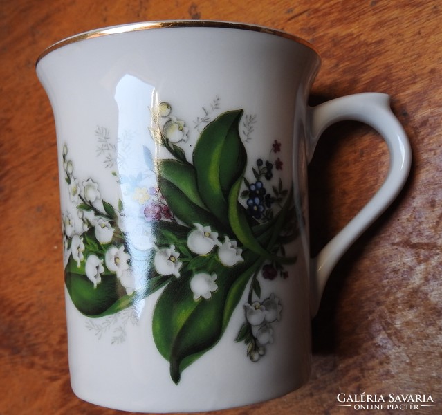 Bohemia mug with lily of the valley pattern