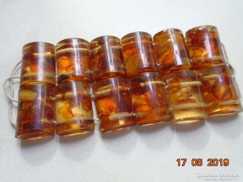 Amber bracelet with inclusions