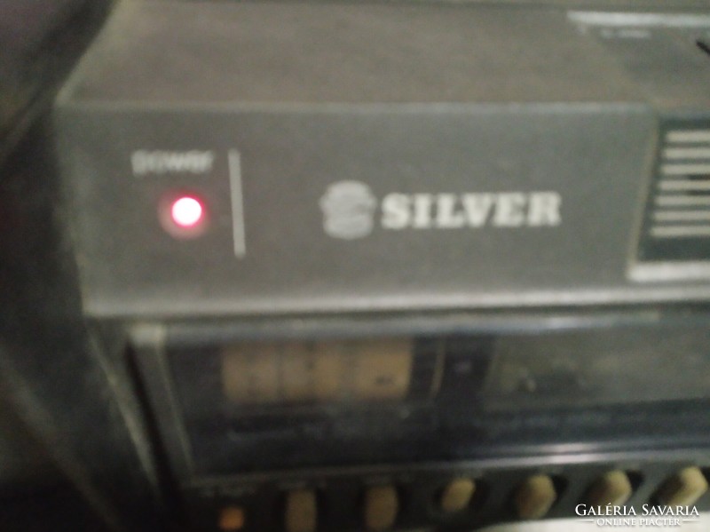 Silver, TV-radio-cassette recorder