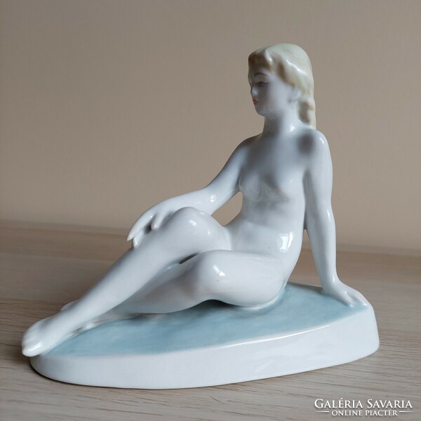 Turkish jános zsolnay nude figurine
