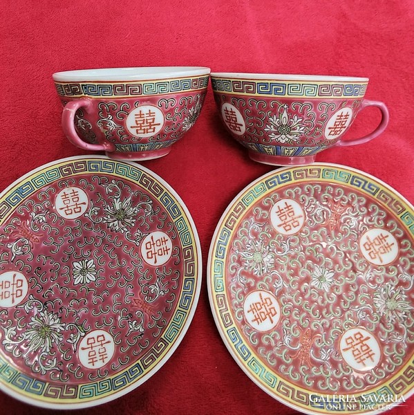 Jingdezhen kínai porcelán teás csészék-aljukkal eladó