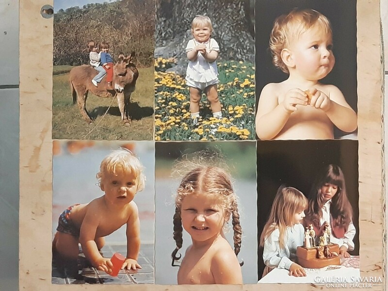 6 db különböző posta tiszta gyermek képeslap a 80-as évekből