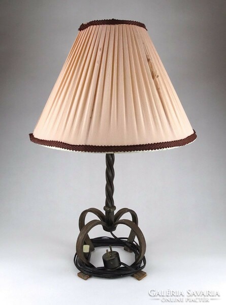 1K118 antique twisted decorative wrought iron table lamp 53 cm