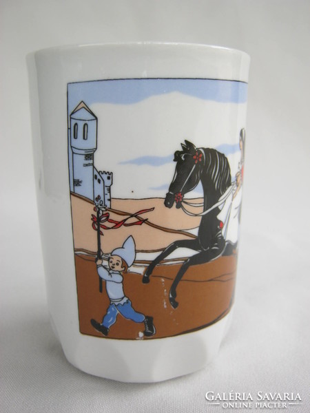 Retro ... Zsolnay porcelain children's fairy tale cup snow white