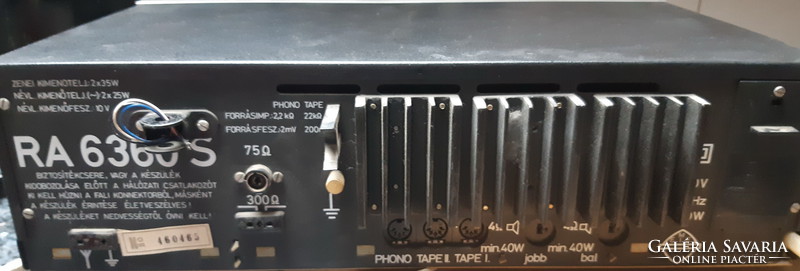 Videoton radio amplifier receiver for 6360 s
