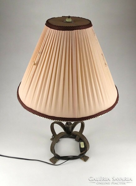 1K118 Antik csavart díszes kovácsoltvas asztali lámpa 53 cm