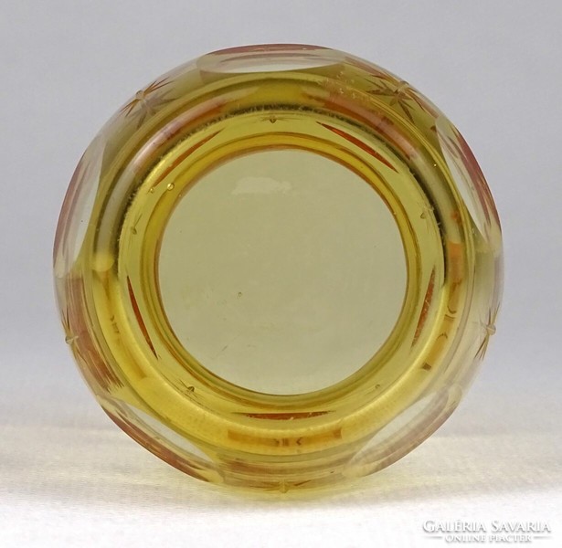 1K227 colored amber crystal vase violet vase 6.5 Cm