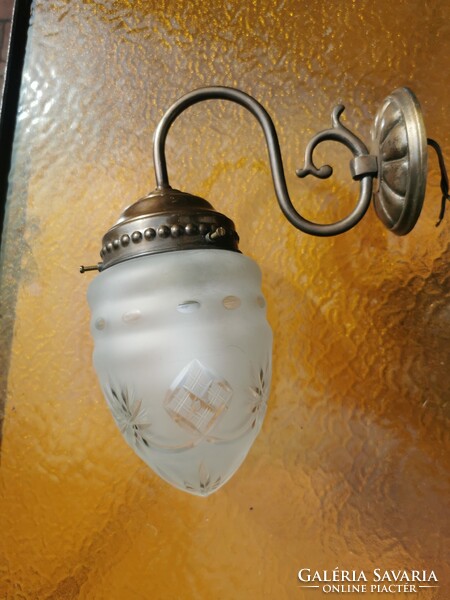 Antique Art Nouveau lamp, wall arm