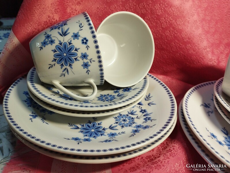 Gyönyörű Seltmann 4 személyesen porcelán kávés-teás készlet, 12 db.
