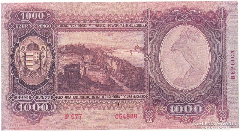 Magyarország 1.000 pengő  REPLIKA 1943 UNC