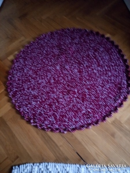 97 Cm diameter crocheted cotton carpet handmade
