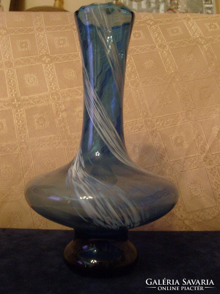 M1-12 ü 32 art deco antique multicolored gradient large glass flower vase rarity for sale 28 cm