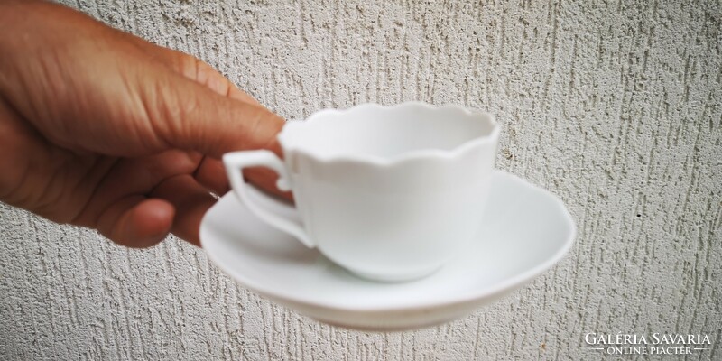 Herendi kávés mokkás csésze aljával fehér színű hibátlanok 2db