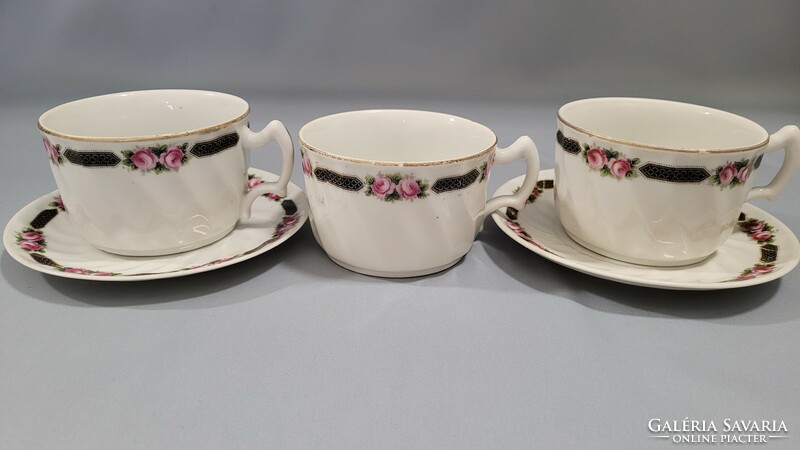 Antique Zsolnay coffee, tea and cappuccino cups 3 pcs