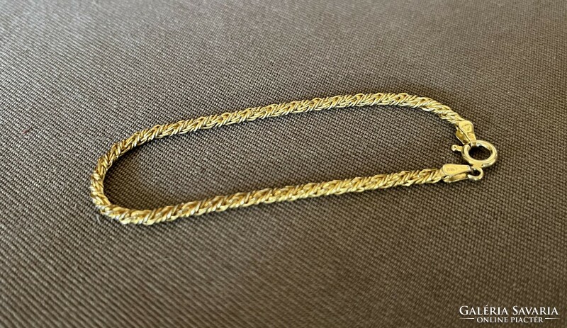 Gold-plated, silver bracelet