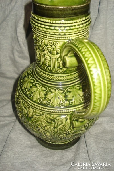 Decorative German salt-glazed hardware, stoneware, marked: Marzi Remy.