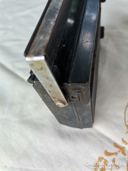 Old working black unitra bag radio, retro men's gifts, old bag radio, antique apartment decorations