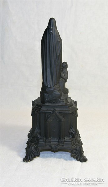 Prayer for the Virgin - antique pewter artefact - 25 cm