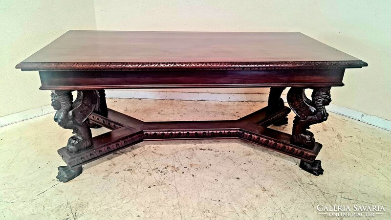 A707 antique Renaissance, richly carved dining table