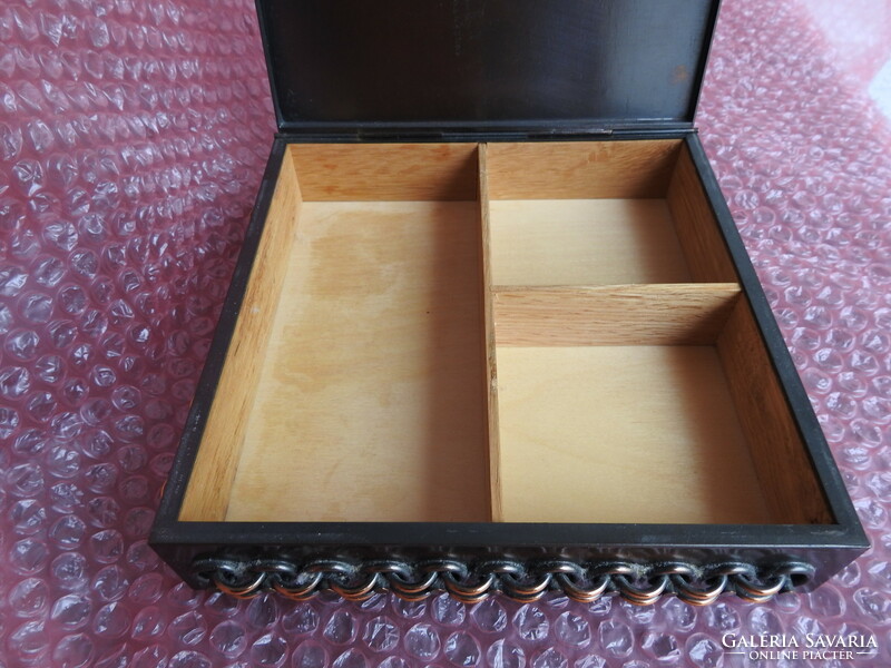 Art copper/bronze ashtray and gift box