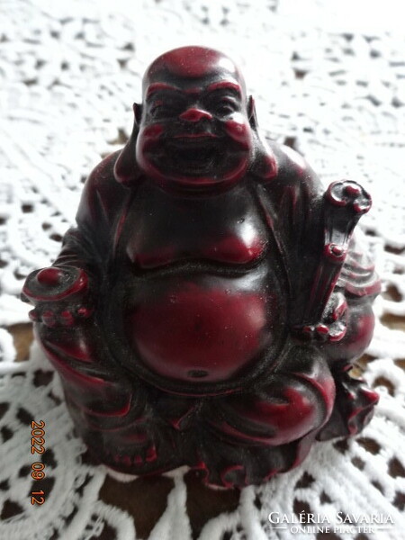 Nevető buddha szobor, anyaga gyanta, kézműves munka, magassága 4,5 cm. Vanneki!