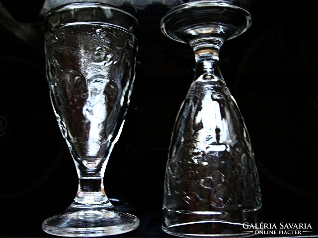 Bieder shaped fruit patterned milkshake, dessert, france glass, vase couple