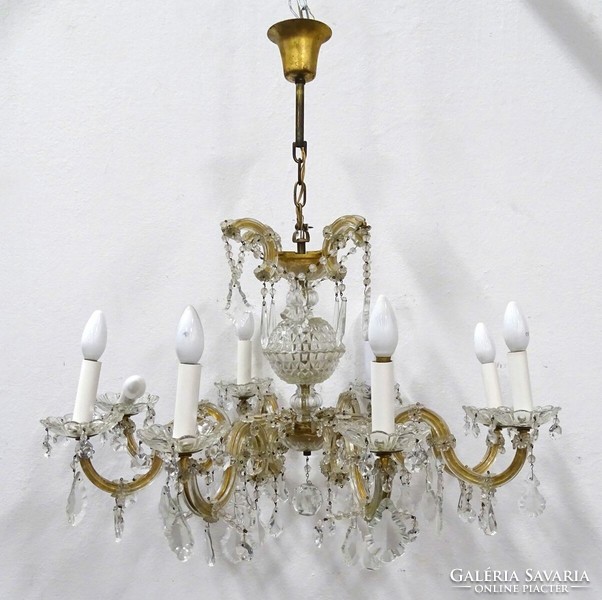 1K386 beautiful 8-arm crystal chandelier 75 x 78 cm