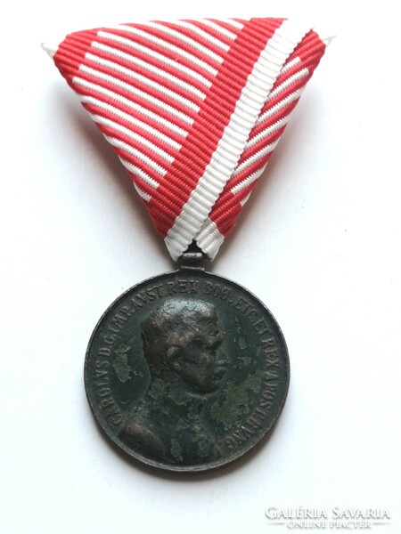 Arc. Károly - Károly bronze gallantry medal, 1917_06/nmkk 310_replaced ribbon