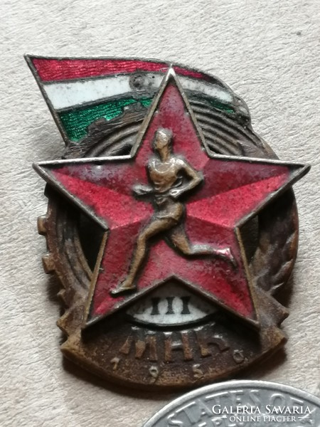 Rákosi - mhk (movement ready to work and fight) badge 1950 iii. Degree is ordinal