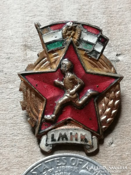 Rákosi - lmhk (be ready to work and fight movement) badge 1952 without serial number_02