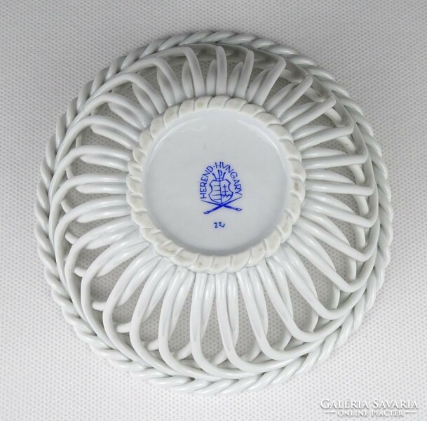 1K403 Rothschild pattern openwork woven Herend porcelain basket