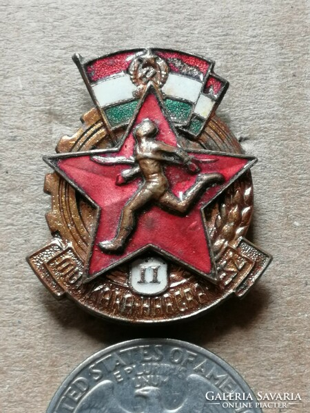Rákosi - mhk (movement ready for work and fight) badge 1952 ii. Category is ordinal