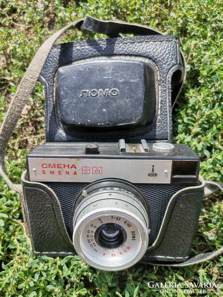 Retro működő Cmeha  8 M fényképezőgép, antik régiség, fekete fényképezőgép, karácsonyi ajándékok