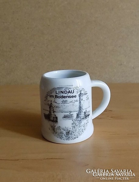 Németország Lindau emlék kicsi porcelán korsó 5 cm (2/p)