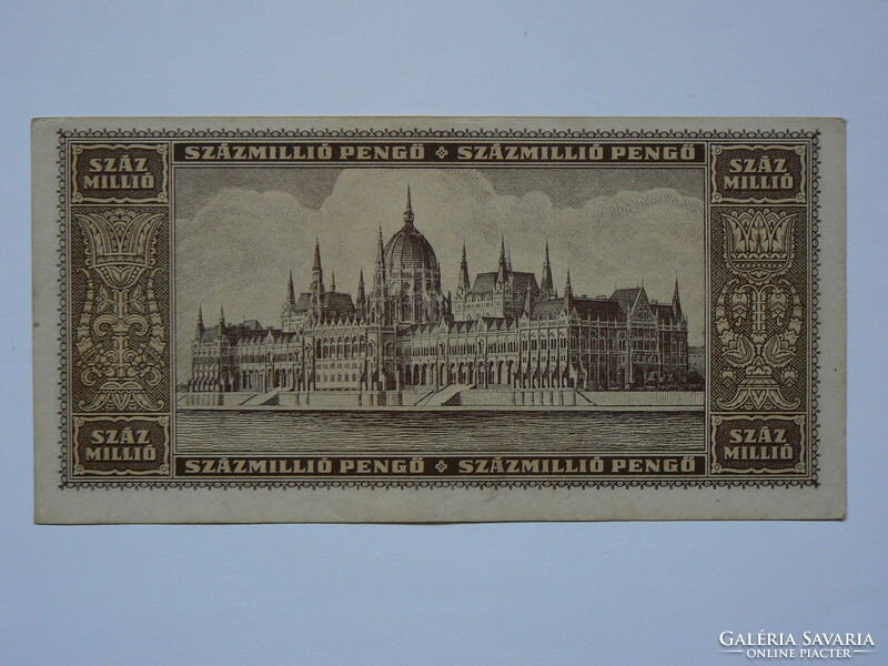 One hundred million pengő 1946. March 18. Xf+. Banknote, lower serial number!