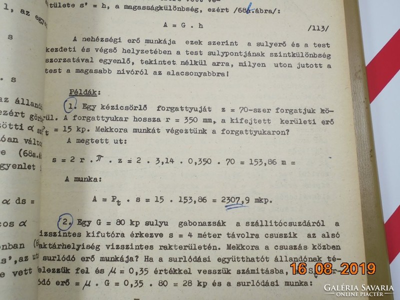 Mechanics - Kinetics and Oscillation - ate University of Agricultural Sciences Manuscript