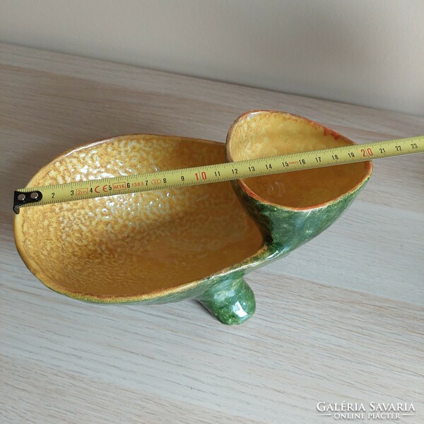 Gál Béla ceramic collector's bowl in the shape of a turtle