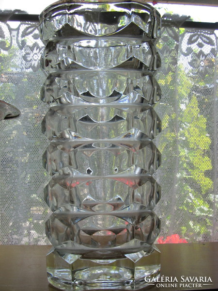 Retro Luminarc kristály hasáb váza