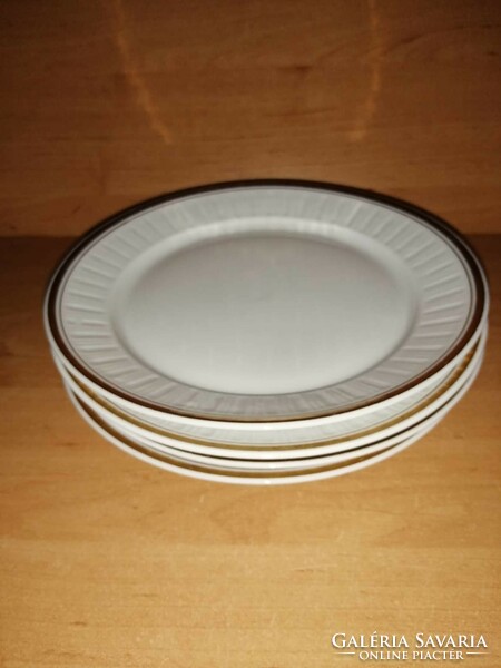 Alföldi porcelain gold striped small plate 4 pieces in one dia. 19.5 cm (2p)