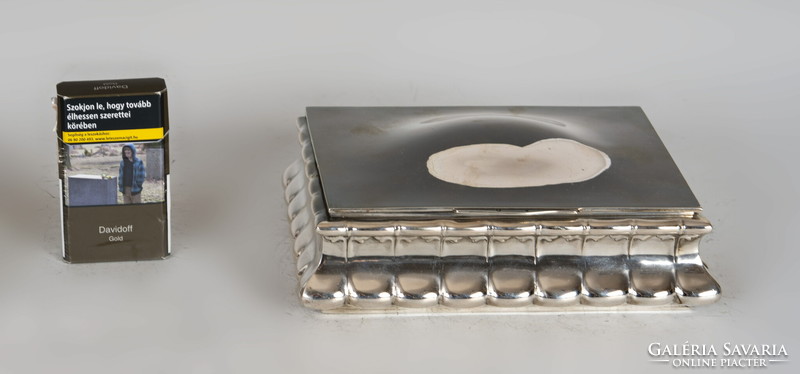 Silver art deco wooden box