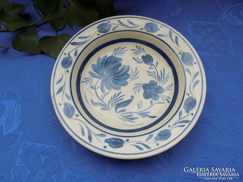 Blue and white ceramic wall plate dia. 22.5 cm (3p)