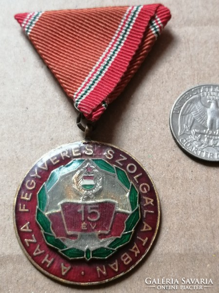 Kádár - service merit medal, 1965_15/nmkk 624_on original ribbon