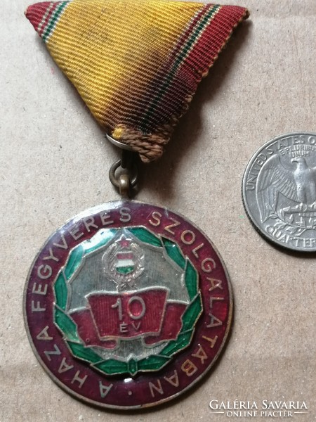 Kádár - service merit medal, 1965_10/nmkk 623_on original ribbon