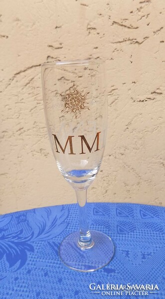 Millennium commemorative glass stemmed glass 1999 - 2000 19 cm (fp)