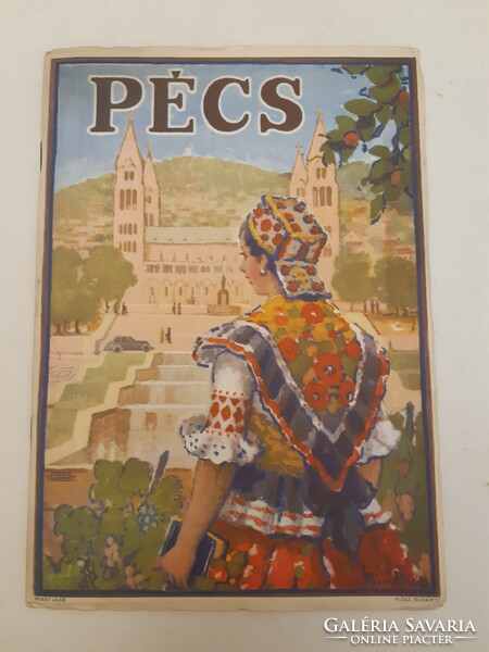Vintage Pécs advertising brochure Pécs pilch dressing 1938 dr. Sík lojos klöz Budapest