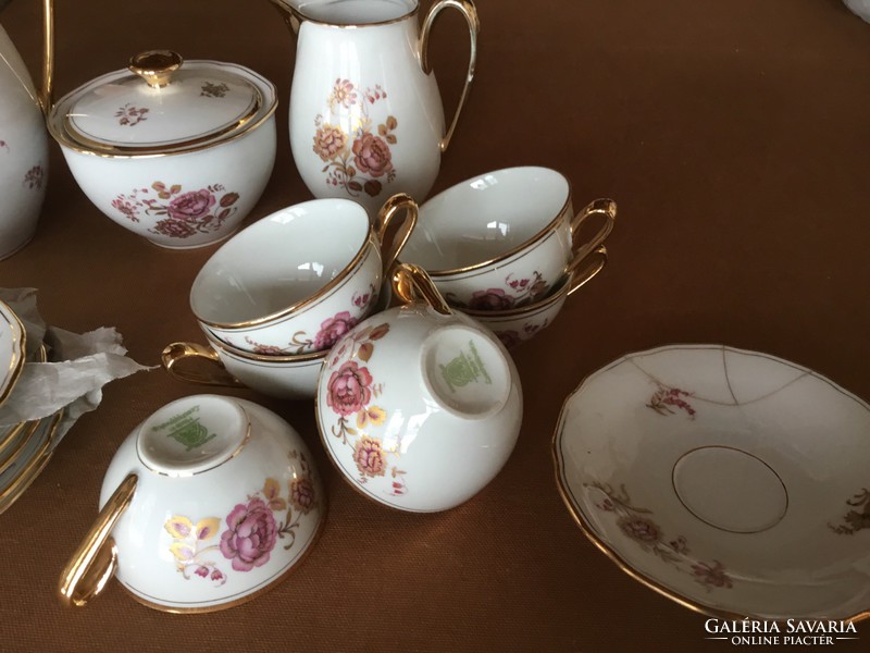 Antique Czech coffee, richly gilded, beautiful