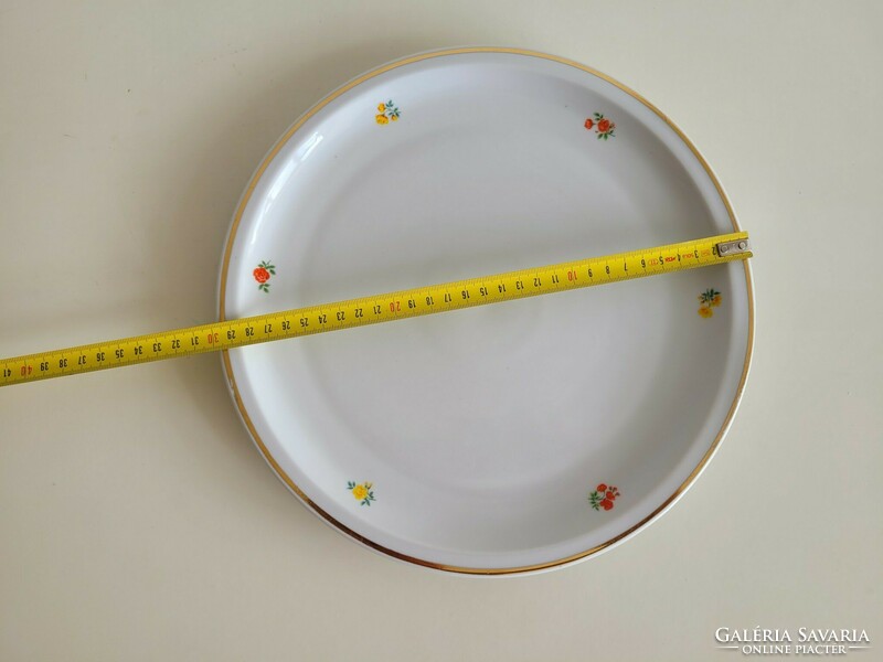 3 db régi Zsolnay nagy porcelán tál virágmintás ovális és szögletes kínáló