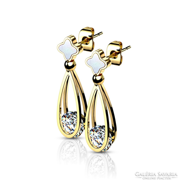 Very nice. !! Shiny earrings made of surgical steel in a beautiful 14ct gold color.